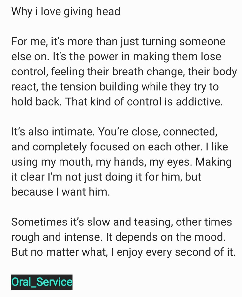 Why I love giving head