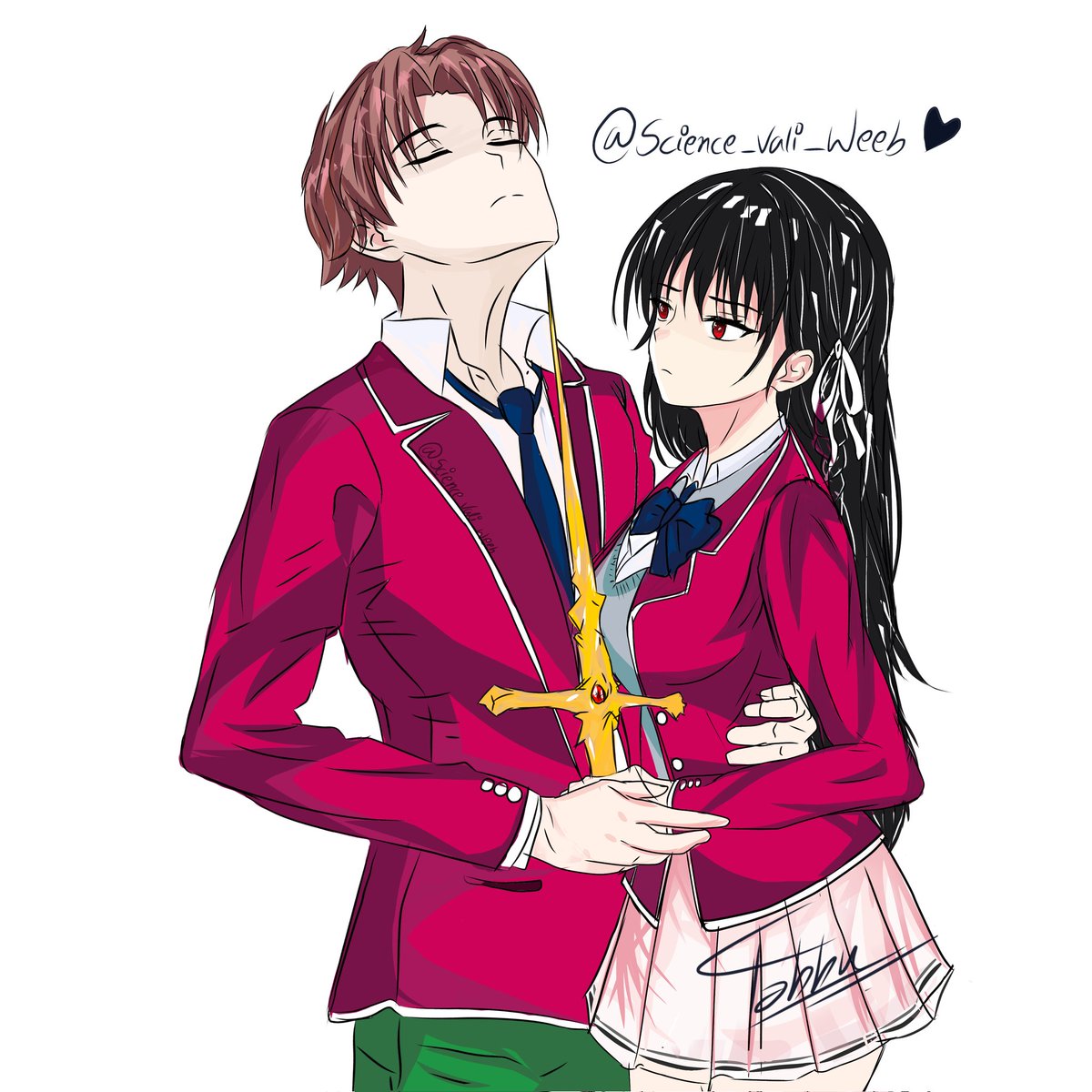 TiltyS84439's tweet photo. Dead drop ship ❤️✨💎
#you_zitsu
#horikita
#ayanokoji
#cote
#kiyozune
#fanart
#anime https://t.co/EmjDZJMKIn