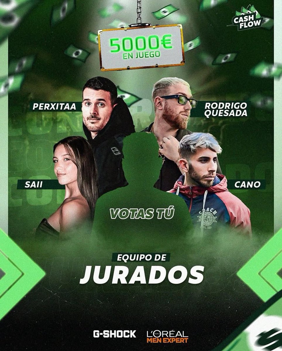 ANUNCIADO EL JURADO PARA CashFlow💸

- <a href="/Perxitaa/">Perxitaa</a> 
- <a href="/Quesadacid/">Rodrigo Quesada</a> 
- <a href="/saaioarin/">saii</a> 
- <a href="/danielcanom12/">🦇</a> 
- El Público

Que os parece?