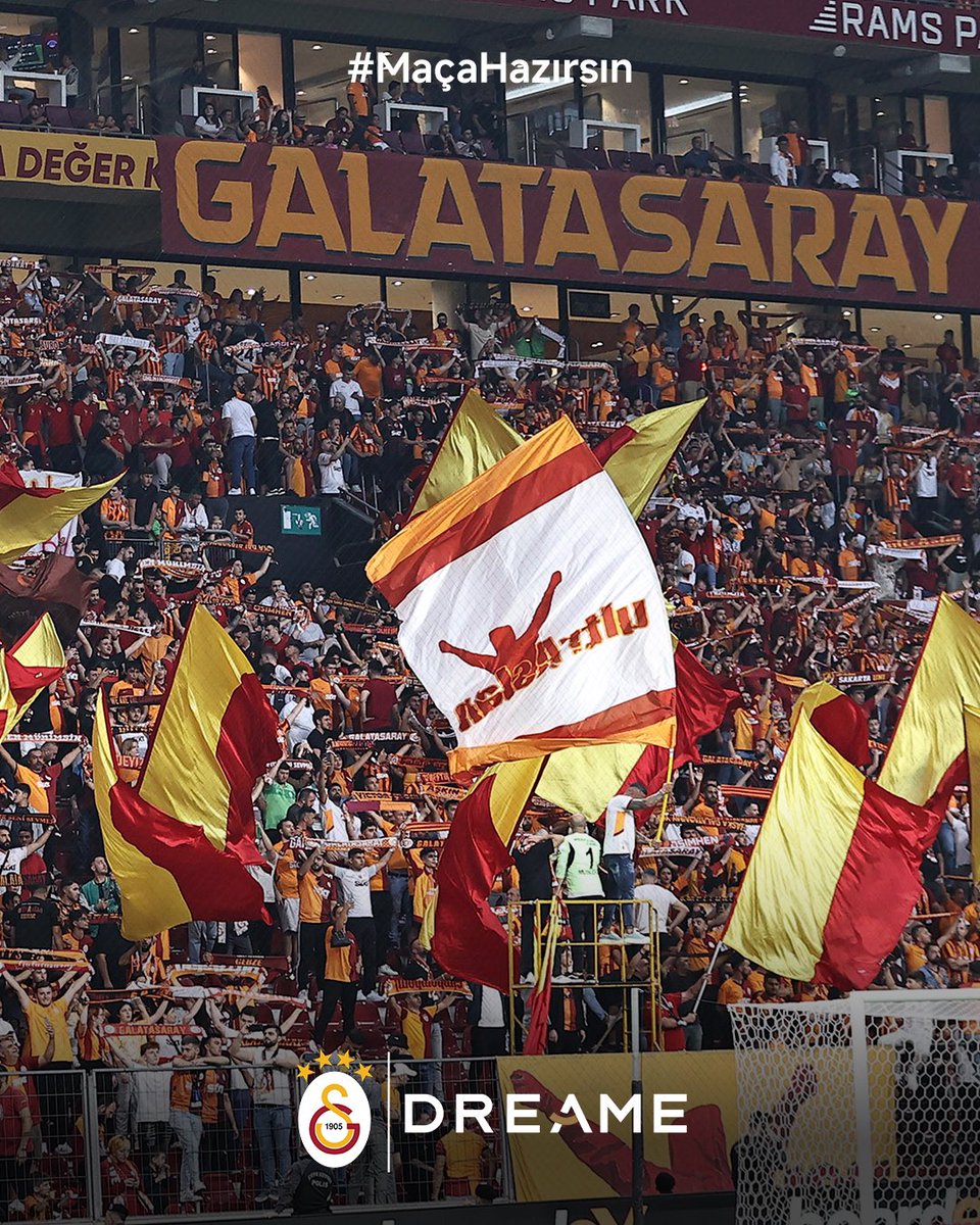 GalatasaraySK's tweet photo. İster tribünde ol, ister ekran başında. Dreame ile #MaçaHazırsın! ⚽ #GSvSVS @Dreame_Turkiye https://t.co/ddXG9CcMey