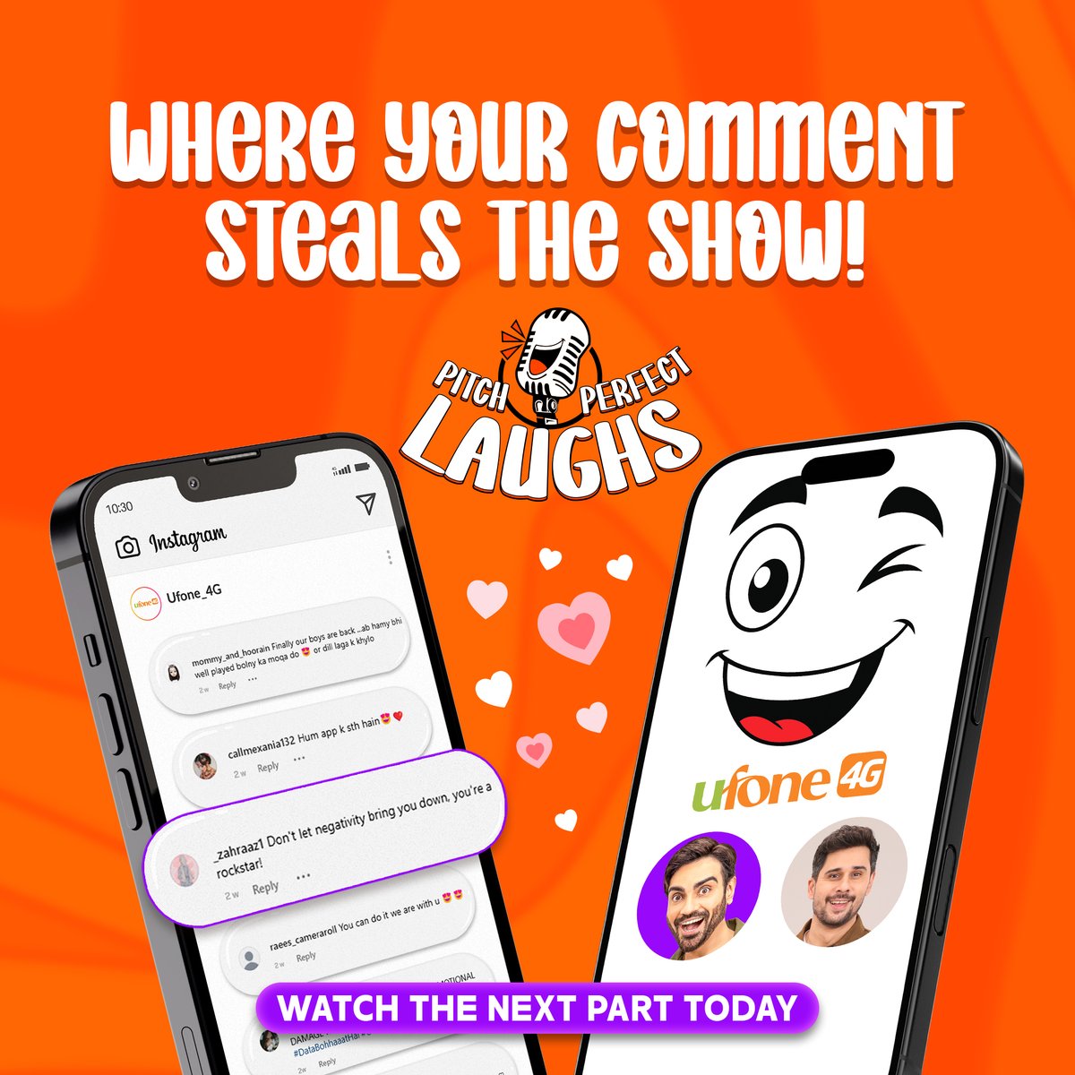 Ufone's tweet photo. Get ready to Laugh!π
Your comments had us cracking up, and we're are dropping another hilarious video! π
Donβt miss the fun! π
#PitchPerfectLaughs #CoCreatedAd #Ufone4G https://t.co/Jvxb4r45tY