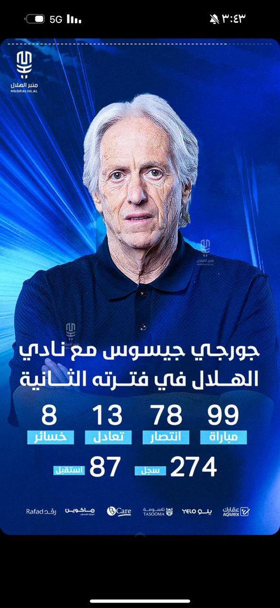 alfheedA's tweet image. شكرًا #خيسوس ..

صحيح أن هذا الموسم لم يكن سعيدًا لك ولا للهلاليين.. لكن هذا:

▫️لا يلغي حقيقة أنك بدأته بفوز تاريخي على الجار اللدود #النصر بـ 4 أهداف، كانت ثمنًا للحصول على (كأس السوبر).

▫️ولا يمحو حقيقة أنك صنعت مع #الهلال موسم أول تاريخي، ذهبَ فيه ذهبُ الثلاثية (الدوري…