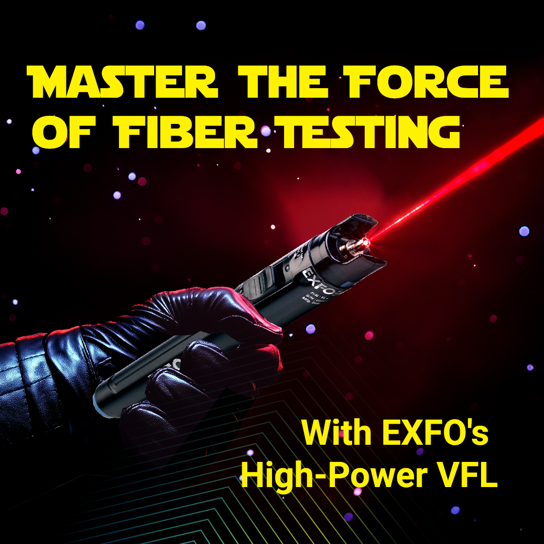 The force is strong with this one! Meet the FLS-190: your high-power visual fault locator for identifying fiber issues up to 12 km away. 

Compact, rugged, and ready to detect faults—no matter the distance. Fiber testing is the way.  exfo.com/en/products/fi…

#MayThe4thBeWithYou
