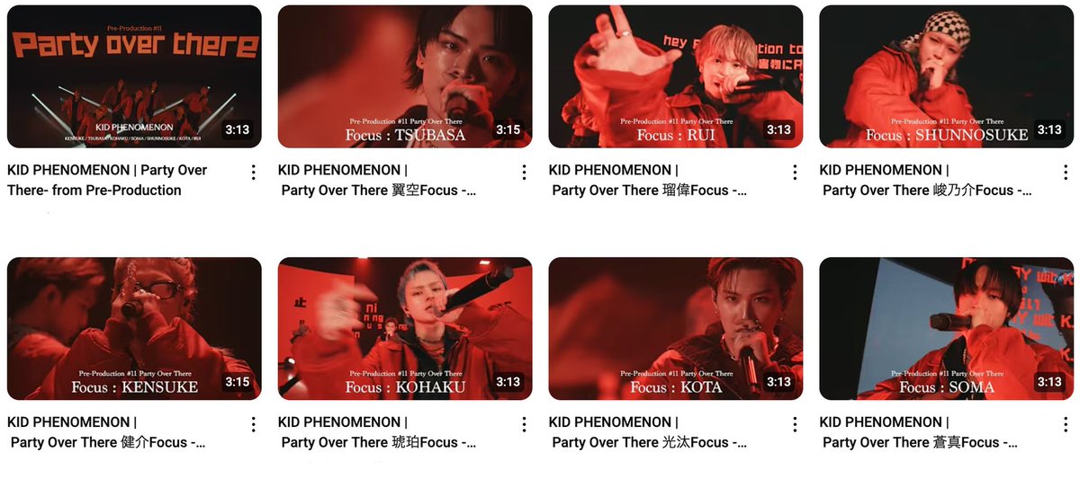 _KID_PHENOMENON's tweet image. 今回のPre-Production には、
1人1人がメインのFocus ver. も✨

それぞれの動きにも注目して
"Party Over There" をお楽しみください👑

youtube.com/playlist?list=…

#KIDPHENOMENON #キドフェノ
#PreProduction
#PartyOverThere #パリオバ #Dance