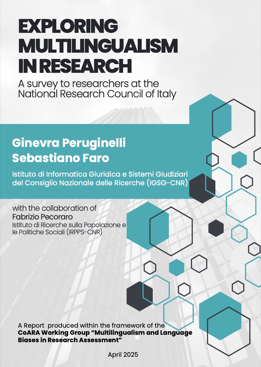 #Cnr_Igsg, col supporto di #Cnr_Irpps, ha realizzato una indagine sul multilinguismo e sulla diversità linguistica all’interno della comunità scientifica del Cnr.
I risultati sono pubblicati nel volume 'Exploring multilingualism in research'
Scopri di più
cnr.it/it/news/13488