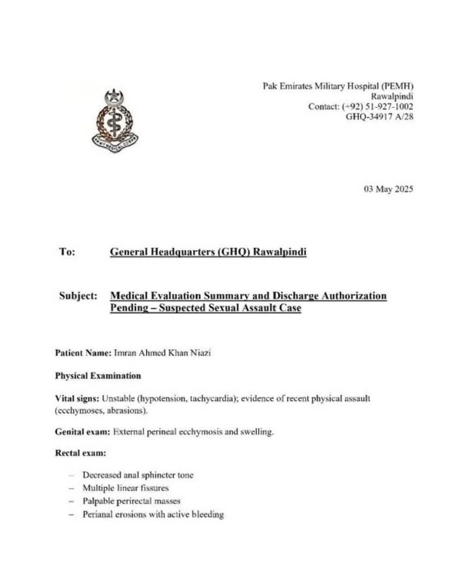 ramanmalik's tweet image. Some documents are being forwarded from #Pakistan .
It is said that, on lot of tv debate it was said by indipendent indian voices that @ImranKhanPTI had guts to stand up to the #PakistanArmy .

It&apos;s said he has been #SexuallyAssaulted in custody.
Can someone verify it?…