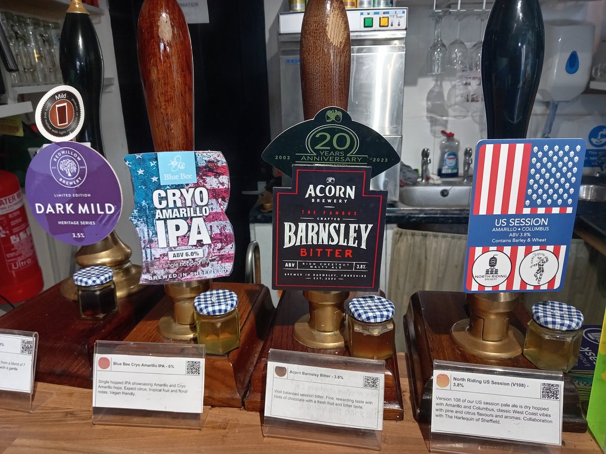 Three Bs Micropub Bridlington (@threebspubbrid) on Twitter photo We are open 12-10pm today. This weekends range is from <a href="/northridingbrew/">northridingbrewery</a> <a href="/AcornBrewery/">Acorn Brewery</a> <a href="/BlueBeeBrewery/">Blue Bee Brewery</a> <a href="/redwillowbrew/">Redwillow Brewery</a>
<a href="/camra_wolds/">Yorkshire Wolds CAMRA</a> We are open 12-10pm today. This weekends range is from <a href="/northridingbrew/">northridingbrewery</a> <a href="/AcornBrewery/">Acorn Brewery</a> <a href="/BlueBeeBrewery/">Blue Bee Brewery</a> <a href="/redwillowbrew/">Redwillow Brewery</a>
<a href="/camra_wolds/">Yorkshire Wolds CAMRA</a>