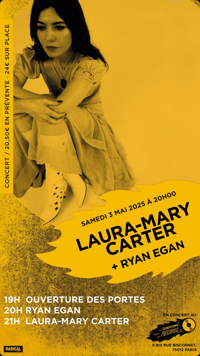 Tonight in Paris! 7pm doors, 8pm concert.