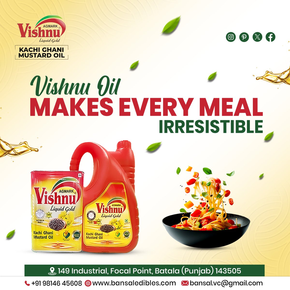 VishnuOils98's tweet image. Vishnu Oil Makes Every Meal Irresistible!

Contact Us: +91 98146 45608
Email: info@vishnuoils.com
Visit Now: vishnuoils.com
Address: 149 industrial, Focal Point, Batala

#vishnuoils #Everymeal #Irresistible #kachighanimustardoils #Cookingoil #Liquidgold #viral