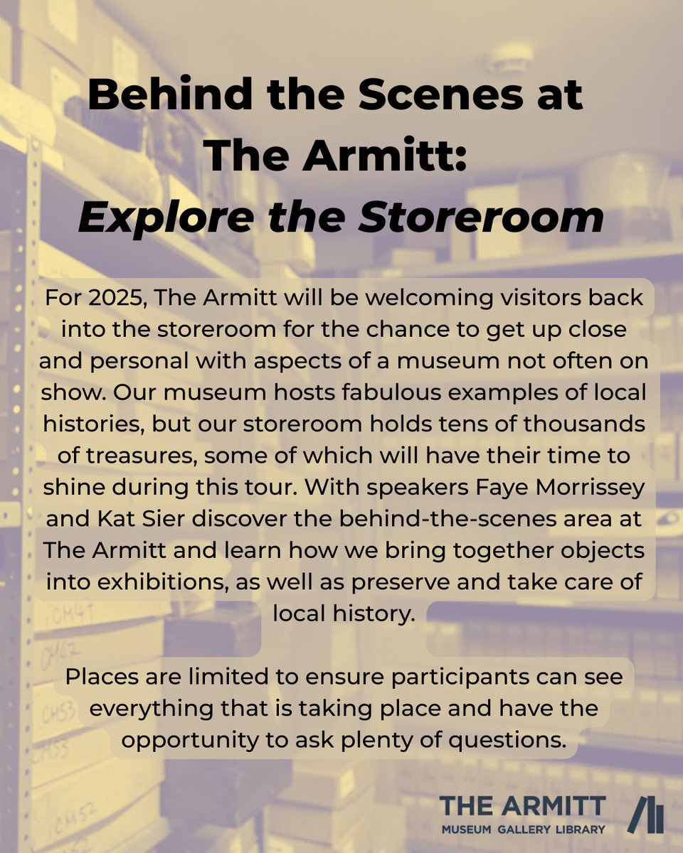 Behind the Scenes at The Armitt: Explore the Storeroom
Saturday 14th June
2pm-3pm
£12pp*

*Tickets include £7 Museum entry (Valid for 12 months free entry)
Book Tickets Here: tinyurl.com/ArmittTickets