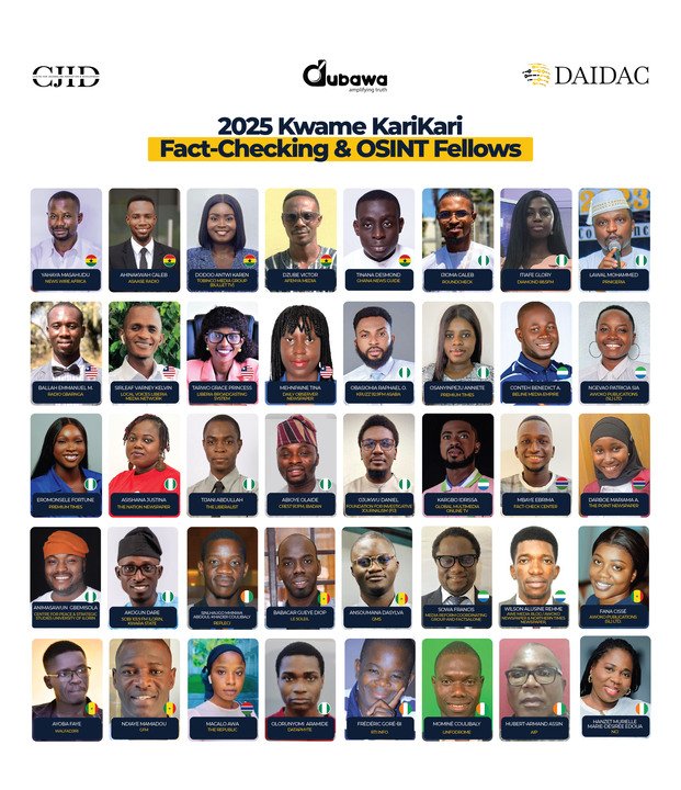 AlusineRehme's tweet photo. On this year's #WorldPressFreedomDay, glad to join this incredible team of #antiinfodisorder #emissaries from #SierraLeone, #Liberia, #Ghana, #TheGambia, #Nigeria & #Senegal courtesy of @DubawaFacts, @OfficialDAIDAC & #CJID🥂
Cheers to @awokonewspaper #AWEMedia & well-wishers🦅 https://t.co/fEgoOUhyWn