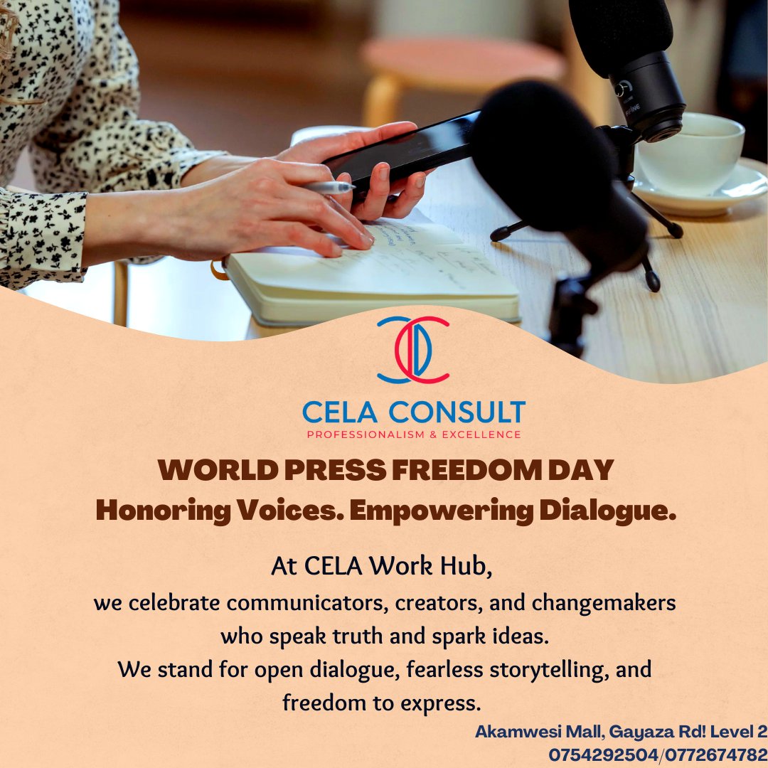 CelaConsult's tweet photo. To all who raise their voices - we see you, we celebrate you❤️
#celaworkhub
#PressFreedomDay https://t.co/JOMFQNdCV8