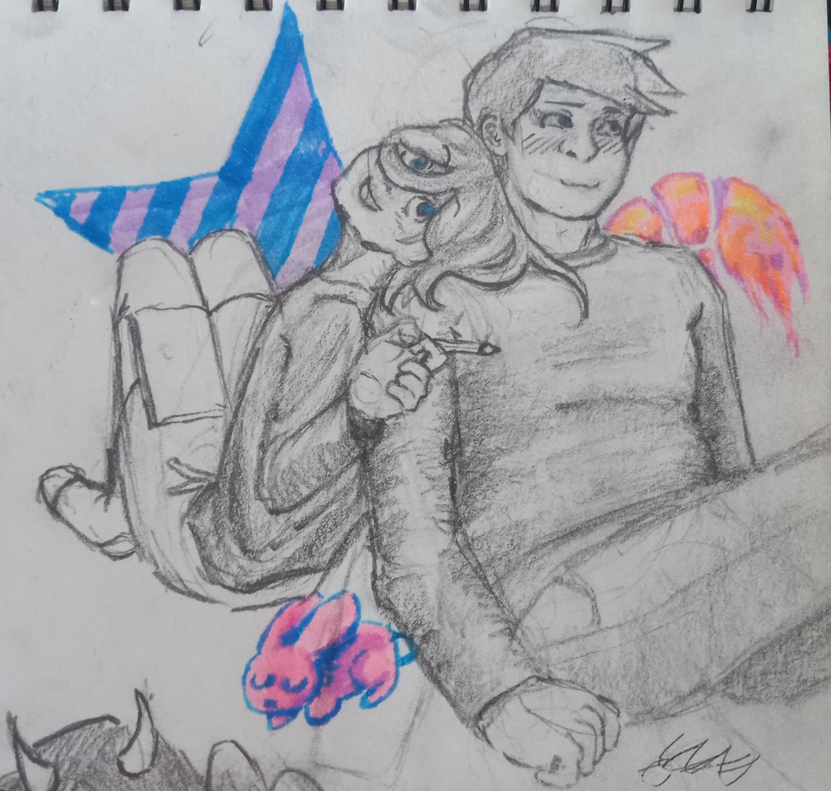 Rudinn_flowerr's tweet photo. School doodle
 #ClinicalTrialgame https://t.co/70vp8x0s5O