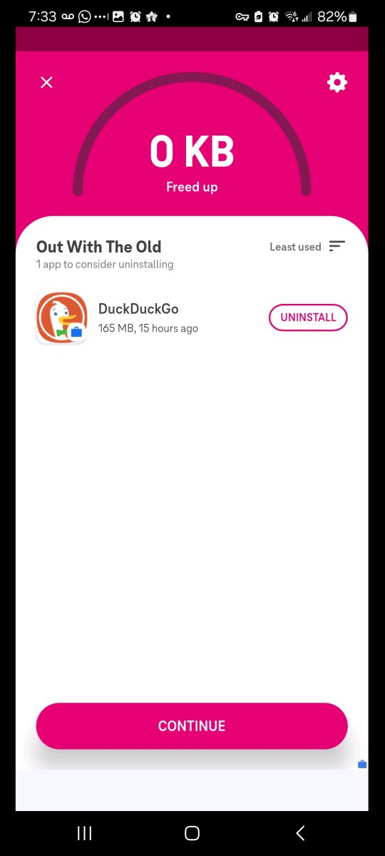 arodwh99's tweet photo. @DuckDuckGo @TMobile has force installed a new cleanup app that gets rid of "unwanted, old" apps and the only app it suggests I get rid of is the only app that protects my #privacy https://t.co/Eo5uOaZ2gT