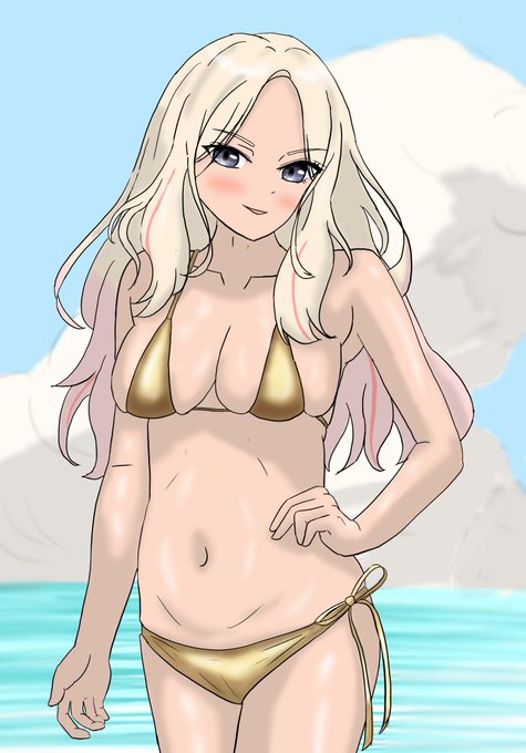 会長
#ゴールデンウィークなので金髪の画像を貼る 
#ゴールデンウィークはフォロワーさんが増えるらしい 
#ゴールデンウィークなのでゴールドビキニ貼っとく 