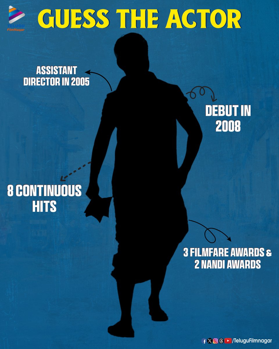 telugufilmnagar's tweet photo. Check out the hints & Guess the ACTOR NAME ❤️🔥
Drop your answers below👇
#TFNChallenge #TeluguFilmNagar https://t.co/QMDfa01GxL