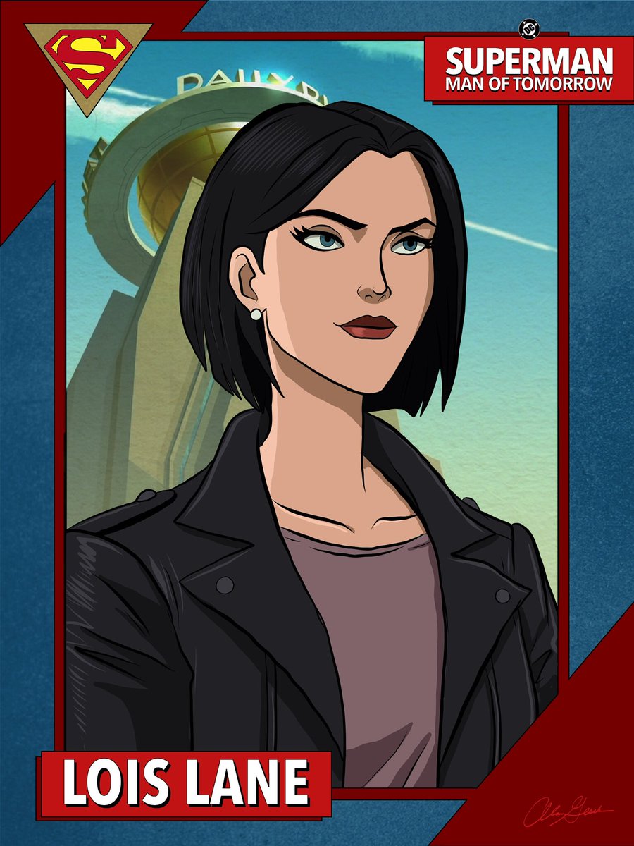 Here is a new #digitalart of <a href="/AADaddario/">Alexandra Daddario</a> as #loislane  from the awesome <a href="/Superman/">Superman</a> #manoftomorrow ☄️animated film.

#adobeillustrator #ipadproart Inspired by retro <a href="/DCOfficial/">DC</a> #tradingcardart 🎨 #superman   #manofsteel #dailyplanet