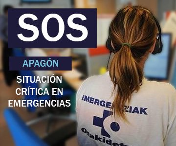 🟥 La reciente crisis provocada por el 

⚡️A P A G Ó N   E L É C T I C O ⚡️

ha puesto en evidencia la extrema carencia de personal  que existe en 

🚑E M E R G E N T Z I A K🚑,

poniendo en riesgo la atención sanitaria de las y los pacientes.

esk.eus/osakidetza/ind…