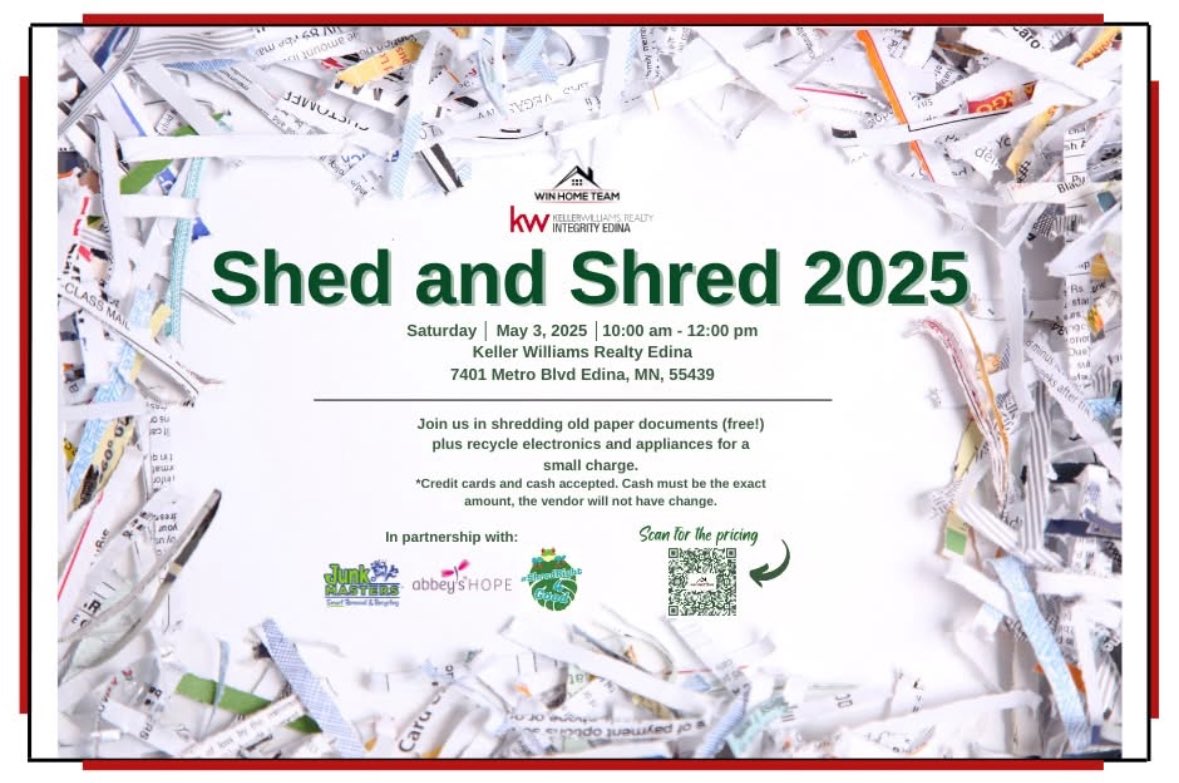 The Abbey’s Hope Team will be out with the KW Integrity Team today at their Shed and Shred Event.  Drop by for free paper shredding and some water safety education!