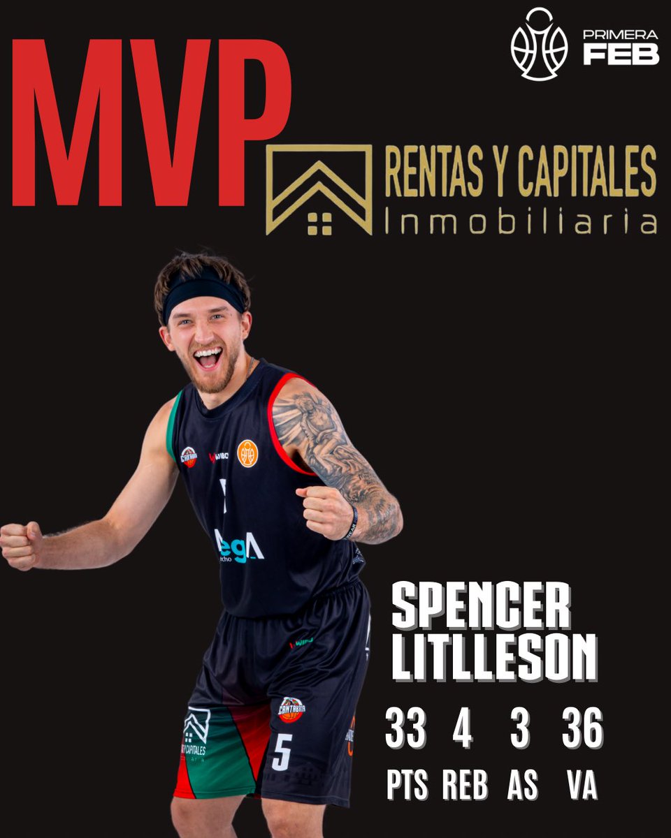🔥 MVP presentado por Rentas y Capitales| <a href="/spencerlittleso/">Spencer Littleson</a> ☄️

#mvp🏆 #primerafeb #baloncesto
