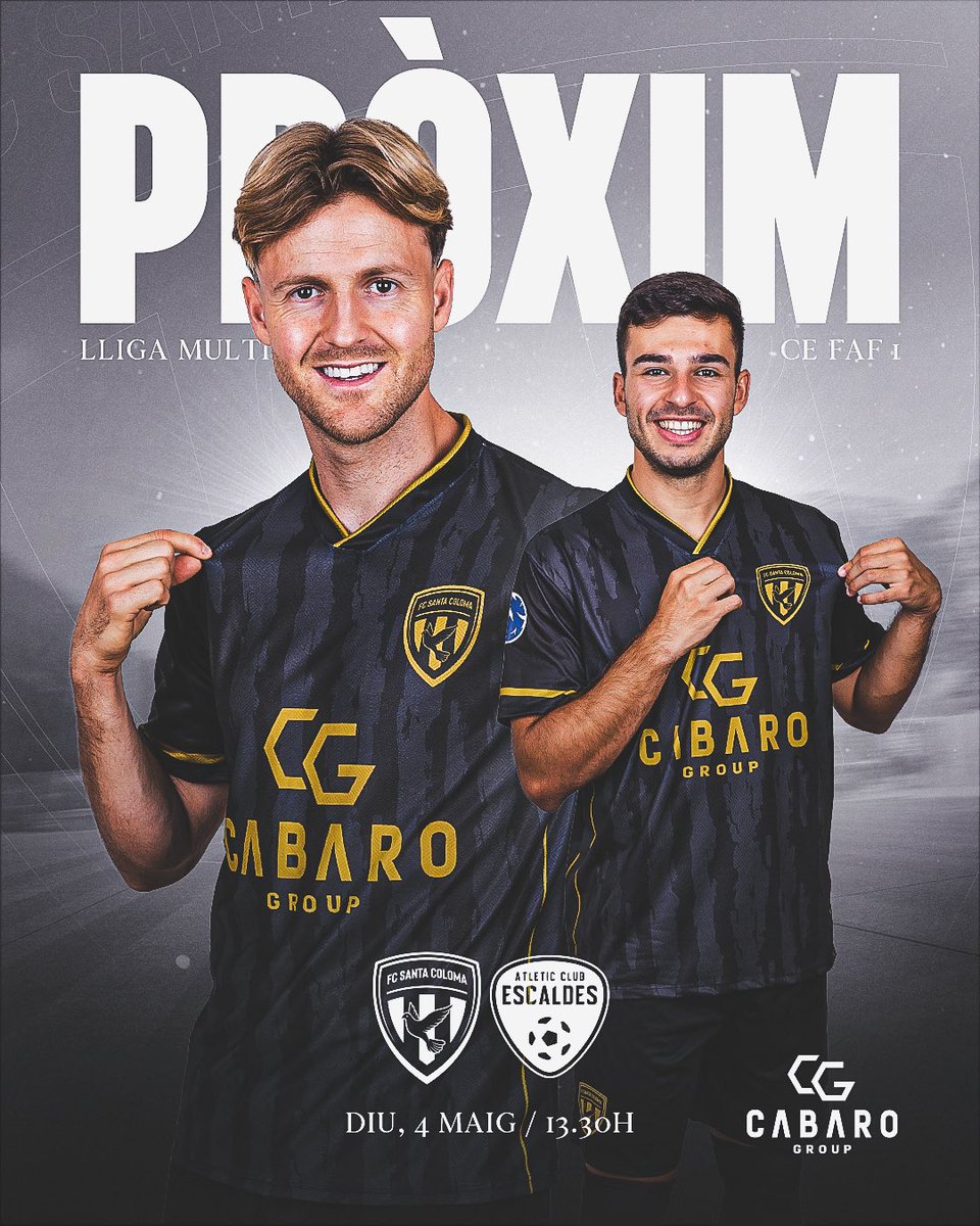 Pròxim partit!!

🏆 JOR - 25
⚽ FC Santa Coloma 🆚 AC Escaldes 
🗓 Diumenge 4 de maig 
⏱ 13.30h
🏟 CE de la FAF 1
📺 twich / fedandfut