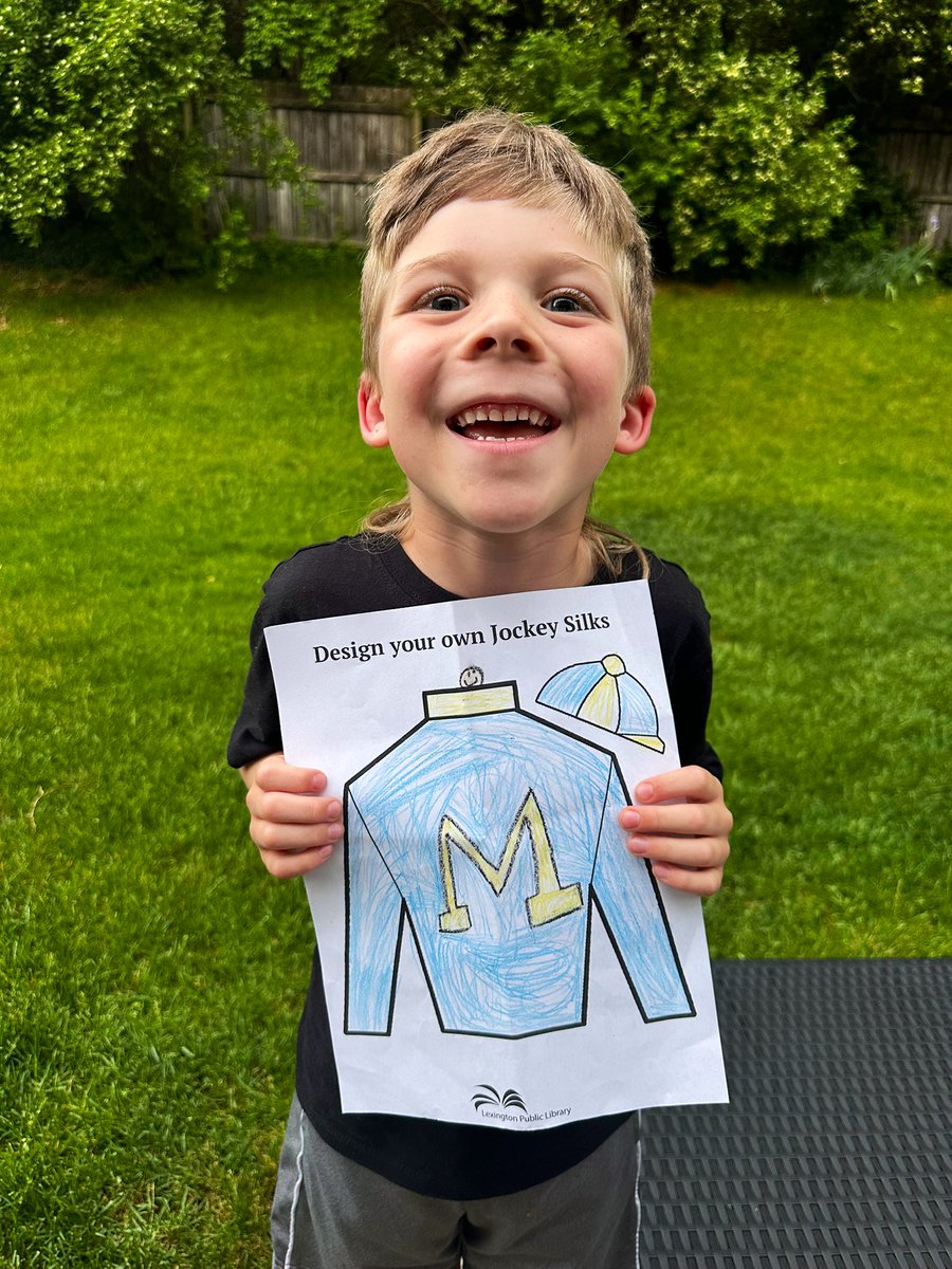 MeredithMWeber's tweet photo. My son knows that even the @KentuckyDerby could use a little more @UMich maize and blue! 💛💙 https://t.co/jkwIAJ8Ci2