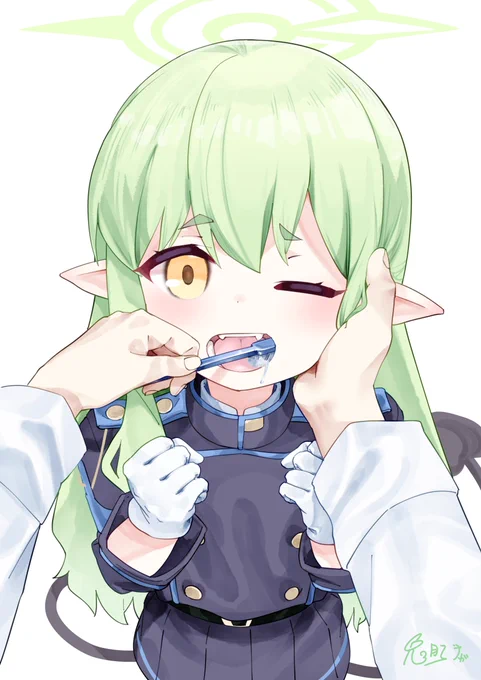 ヒカリの歯を磨いてあげたい #ブルアカ
