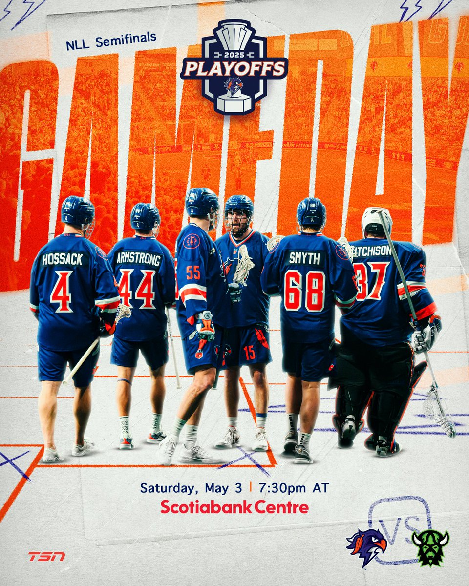 WAKE UP! It's #GAMEDAY!

Our third meeting of the season with the Rush, this time in the <a href="/NLL/">NLL</a> Semifinals

🆚 Saskatchewan Rush
🕢 7:30pm AT
📍 <a href="/ScotiabankCtr/">Scotiabank Centre</a> 
🎟️ HalifaxThunderbirds.com/Tickets
📺 <a href="/TSN_Sports/">TSN</a>