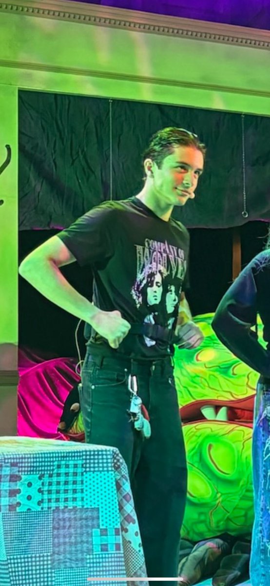 SteveConteNYC's tweet photo. My son Zia in rehearsals for his role as the dentist in Little Shop Of Horrors at his school. The kid’s got it!!
#ZiaConte #Actor #Singer #Dancer #LittleShopOfHorrors #TheDentist #Stevemartin #Biker https://t.co/pAe2aatplP
