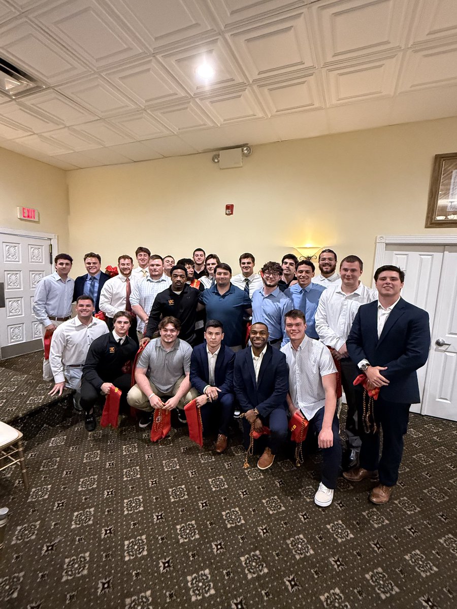UrsinusFootball's tweet photo. Great night celebrating a great team and thank you to the most successful class in the 131 years of Ursinus Football. Seniors leave behind a legacy of 4 straight postseason trips, back-to-back Bowl wins, 33–11 overall record going 18–4 on Patterson Field.  Go Bears! https://t.co/r0j7Jrb5rM