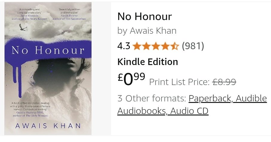 I am THIS close to hitting 1000 reviews on Amazon UK! This will be my first book to do so. If you've read and enjoyed NO HONOUR, please please leave a review or rating and get me to 1000 🥹🥹🥹
amazon.co.uk/No-Honour-Awai…
