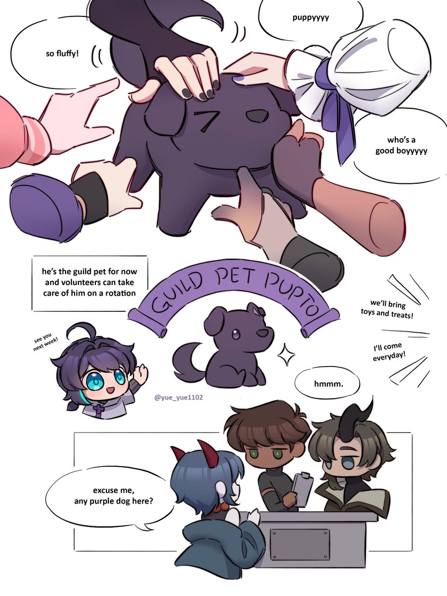Pupto the unofficial guild pet 🐶💜 