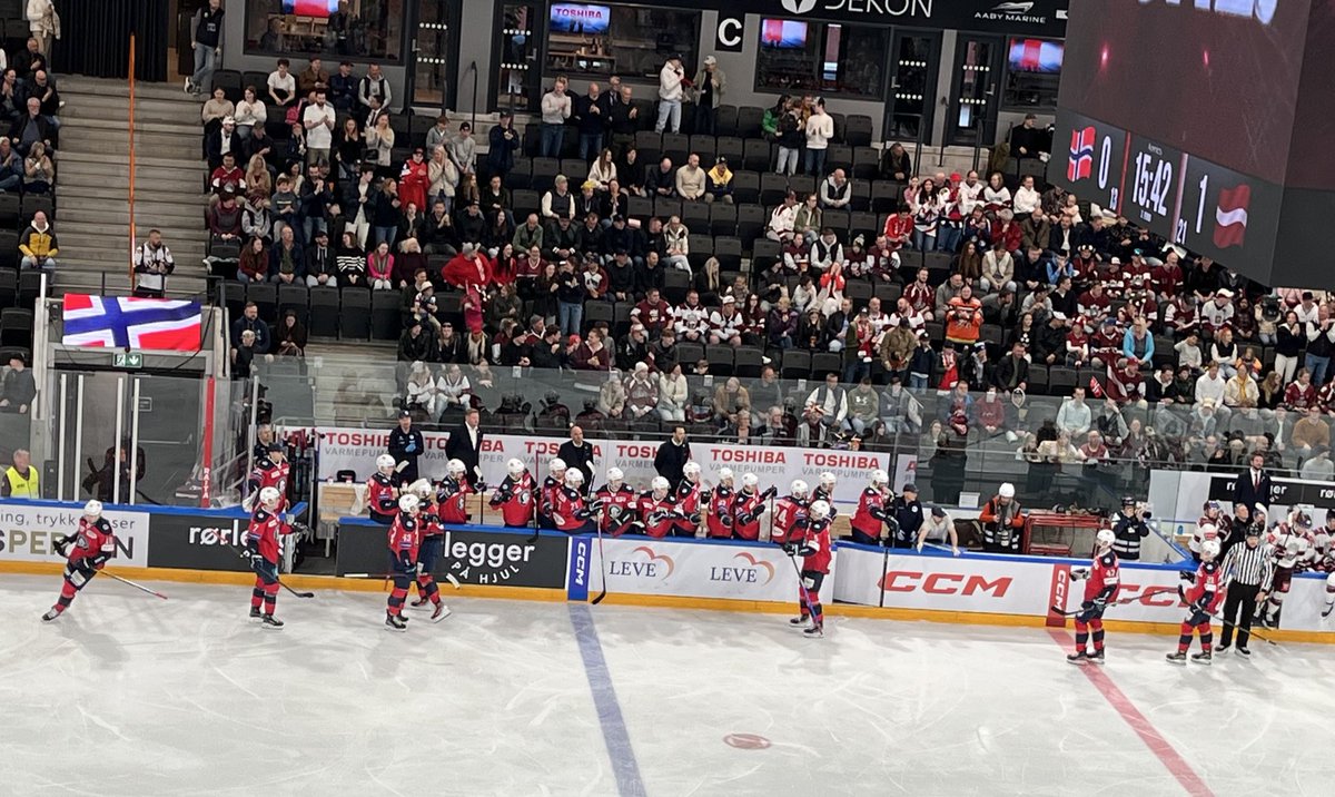 🇳🇴 Klokken 15 er det klart for generalprøve mot Latvia i Varner Arena med én uke igjen til VM🇱🇻