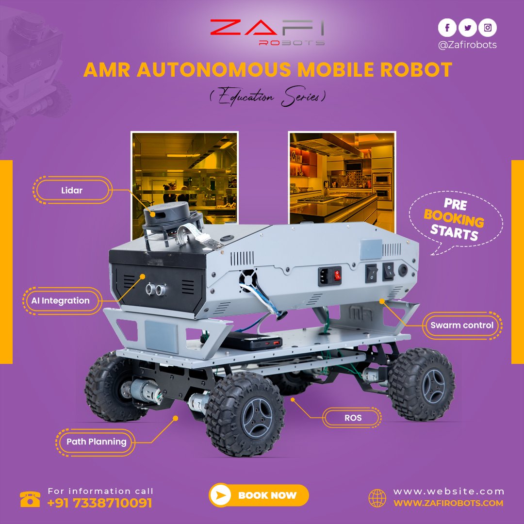 ZafiRobots's tweet photo. Meet @ZafiRobots AMR – The Game-Changer in Smart Delivery! 🚨

Say hello to ZAFI, the all-terrain robot that does the job smarter, faster, and cleaner.

📩 Want to see it live or customize it for your business?

Fill out this quick form https://t.co/dtGJAJcdk3 https://t.co/WKzJ9FWVgu
