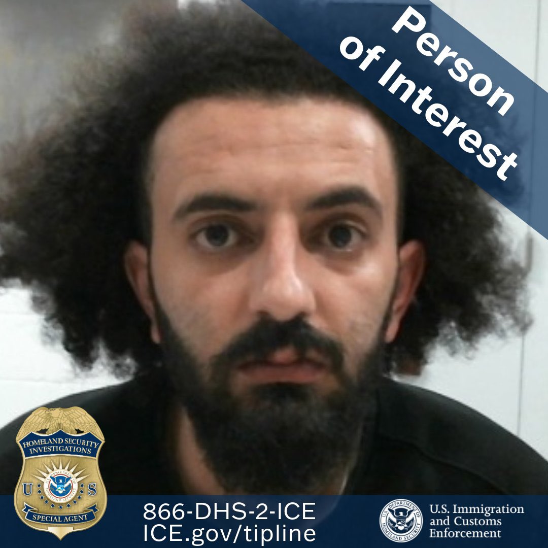 🚨SHARE THIS URGENT TWEET🚨

ICE is seeking assistance in finding Mohammad Khair Hasan Mohammad Dabous, a Jordanian national who entered the U.S. on a student visa on September 11, 2022, but did not attend classes. 

Arrested for trespassing at Marine Corps Base Quantico on May