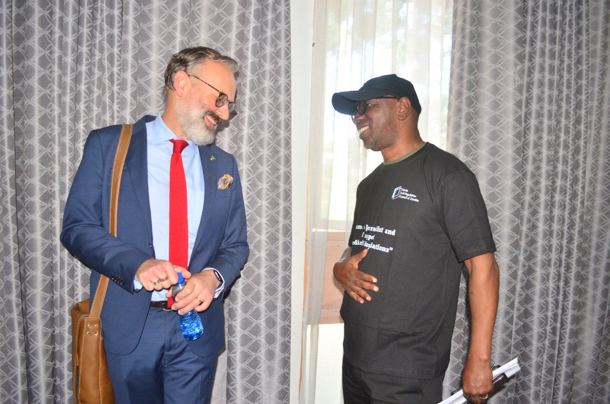 Johan Hallenborg, Ambassador of Sweden to Zambia (@sweambzam) on Twitter photo Celebrating World Press Freedom Day w partners <a href="/misazambia1/">MISA Zambia</a> <a href="/bbcmediaaction/">BBC Media Action</a> <a href="/ZambiaFree/">Free Press Initiative Zambia</a> and many journalists!
Thanks for an interesting (and emotional) debate. And great to learn more about the Media Selfregulation Council. Good luck w your important work!
#WorldPressFreedomDay Celebrating World Press Freedom Day w partners <a href="/misazambia1/">MISA Zambia</a> <a href="/bbcmediaaction/">BBC Media Action</a> <a href="/ZambiaFree/">Free Press Initiative Zambia</a> and many journalists!
Thanks for an interesting (and emotional) debate. And great to learn more about the Media Selfregulation Council. Good luck w your important work!
#WorldPressFreedomDay