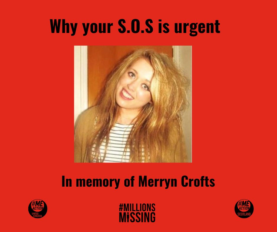 MEActNetUK's tweet image. TRIGGER WARNING
Tell @The_MRC, @wesstreeting, @AshleyDalton_MP, @DHSCgovuk, @NIHRresearch that money invested in ME research will prevent further tragedies like the death of Merryn Crofts.👇
meaction.net/2025/04/11/sos…

#MillionsMissing #DisabilitySOS  #MyalgicEncephalomyelitis 🆘
