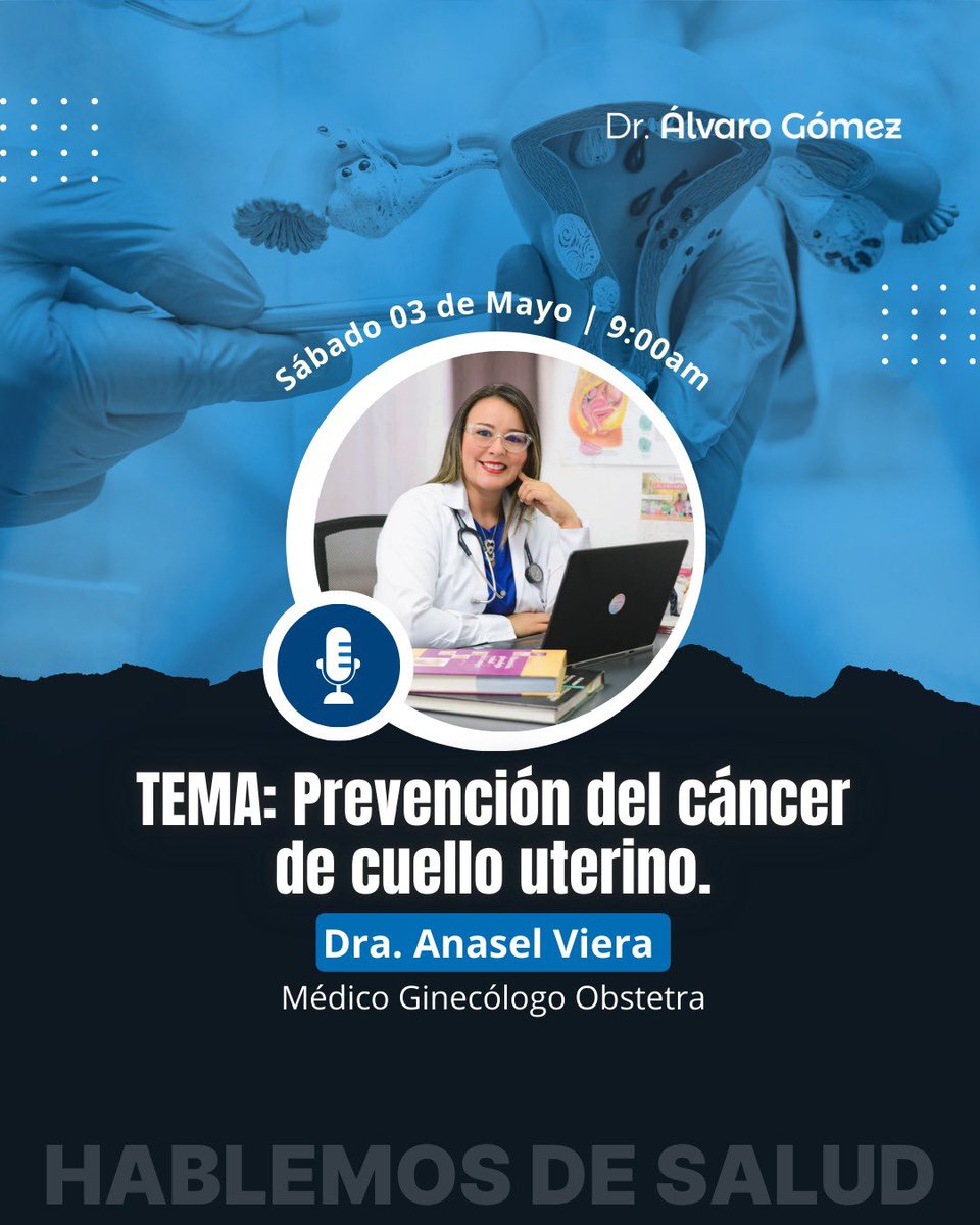 La invitación para este #sábado #3mayo conversaré con la Dra Anasel Viera sobre la importancia de la prevención en cáncer de cuello uterino por <a href="/PacificaFM/">PacificaFM</a> a las 9 AM (Venezuela)