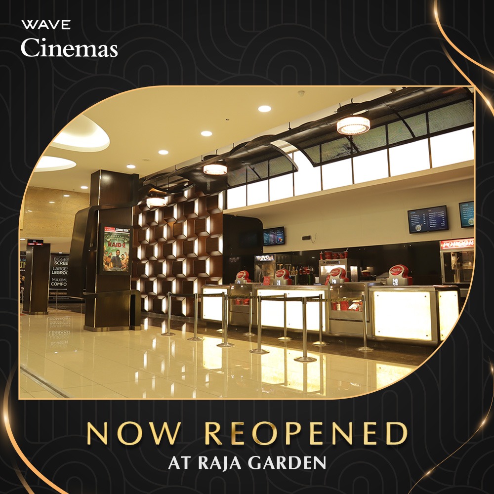 Wave_Cinemas's tweet image. WAVE CINEMAS REOPENED AT RAJA GARDEN

Wave Cinemas is back with a brand-new vibe!
Experience bigger sound, better screens, and unmatched comfort like never before.

To watch the latest blockbuster, book your tickets at wavecinemas.com

#Reopened #wavecinemasReopened