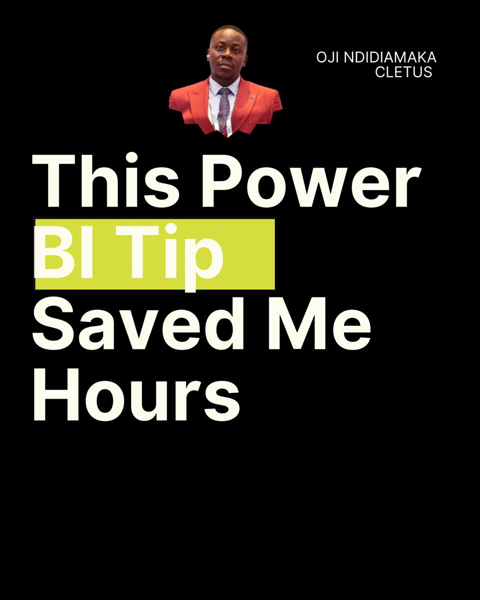 Oji_Dataanalyst's tweet photo. This Power BI Tip Saved Me Hours

⏱️ Struggling with performance issues in Power BI?

Try this:

✅ Use star schema

✅ Avoid too many calculated columns

✅ Turn off auto-date/time in model

Just these tweaks boosted my report by 3x.

Small changes. Big speed.

#PowerBI #DataTip https://t.co/sIFylaFqcl