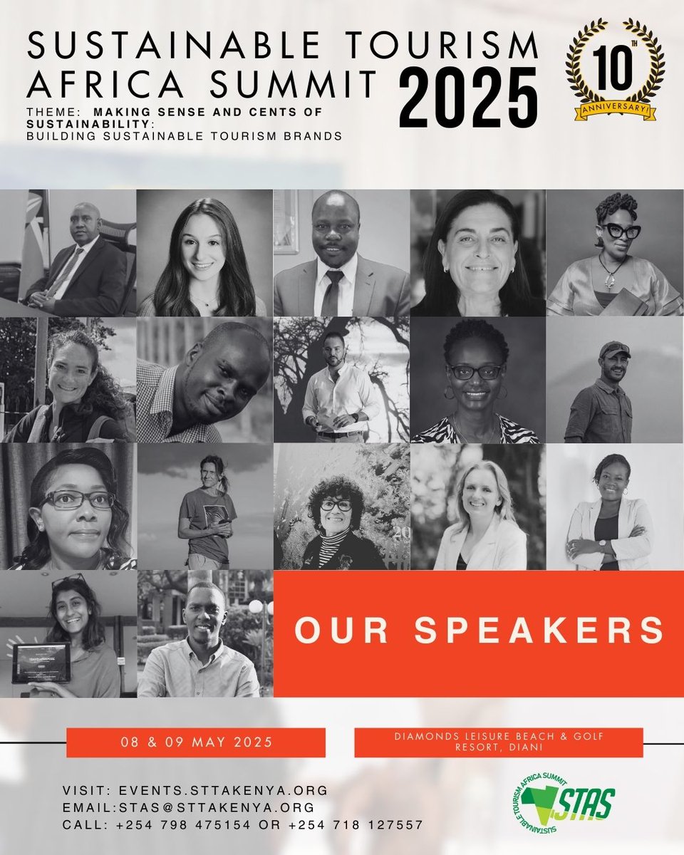 Final Call to All Delegates! 

We are just 4 days away from the 10th Sustainable Tourism Africa Summit (STAS2025) happening in Diani, Kenya, on May 8-9, 2025—a transformational gathering that could redefine your journey in sustainable tourism.

This is more than just a summit.