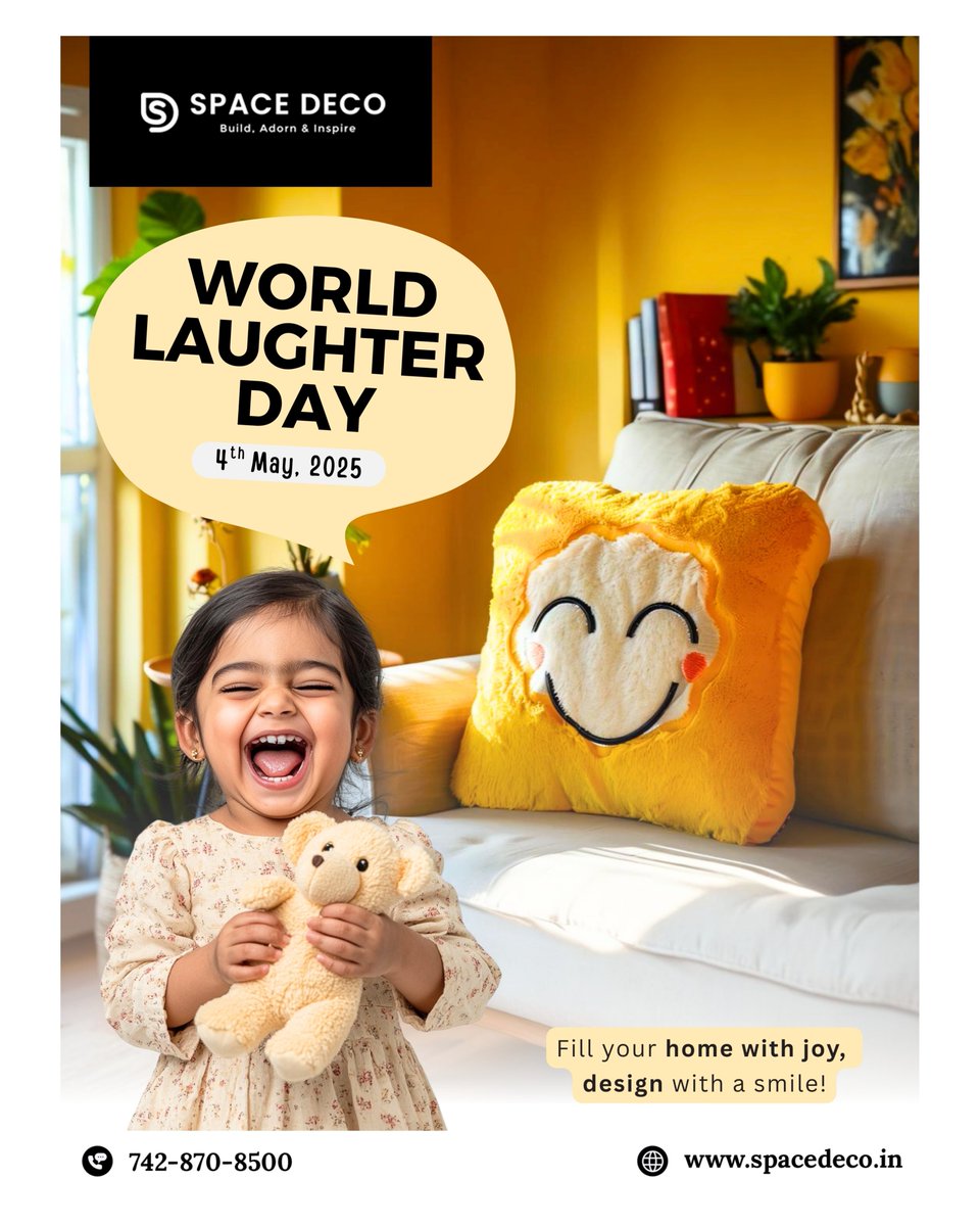 spacedeco331's tweet photo. 😄 Designs That Make You Smile!
At Space Deco, we believe a well-designed space can lift moods and spark joy.
This World Laughter Day, let's build interiors that bring happiness—one room at a time! 🛋️✨

#WorldLaughterDay #SpaceDeco #DesignWithJoy #HappySpaces #LaughLiveDesign https://t.co/1yWgobvKHL