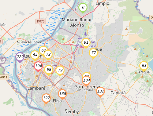 Calidad del Aire, mas info en: AireLib.re
2025-05-03 09:00

Top 😷

Sajonia: 229 - 🟣☣️☣️ Muy Insalubre
Sodep,San Vicente : 194 - 🔴⚠😷‼️ Insalubre