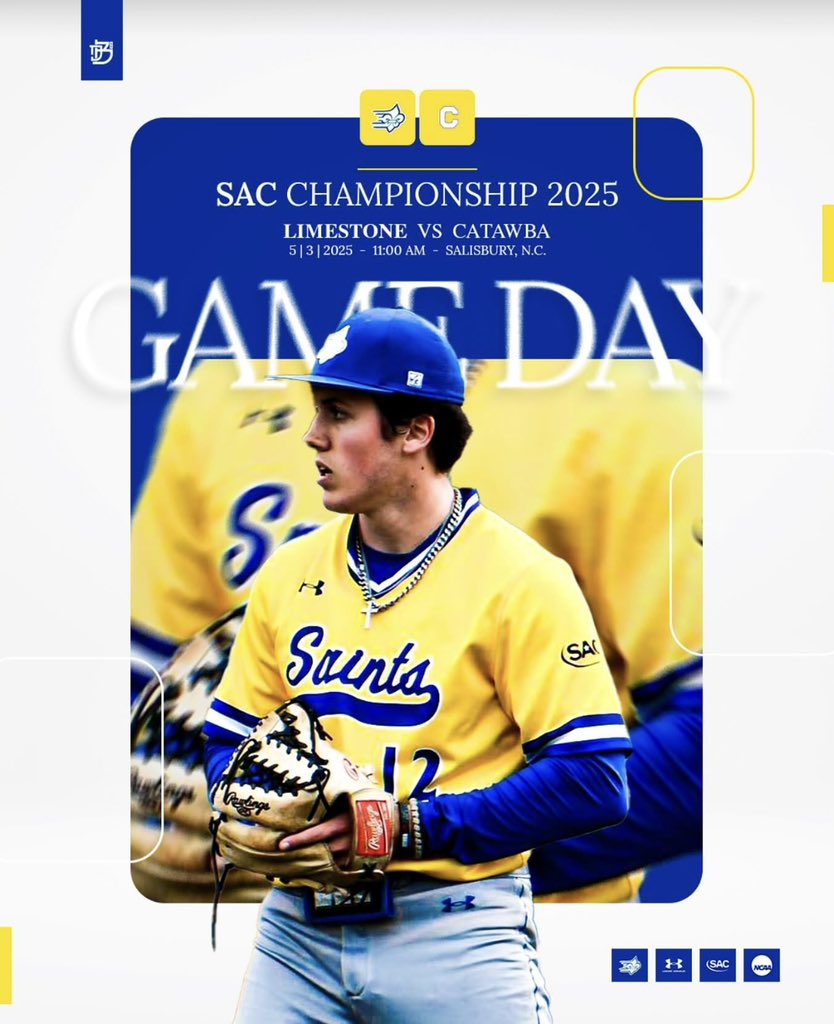 Baseball takes on Catawba for round 2 of the SAC Tournament at 11 a.m. in Newman Park!⚾️