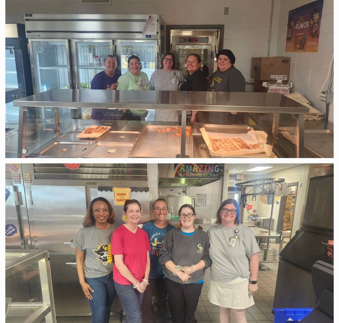 Dr. Kimbrelle Barbosa Lewis (@k2blewis) on Twitter photo These are my heroes! Yesterday was National Lunch Hero Day. Our food service staff provides not only healthy meals. They provide care & know each student by name & food preferences. They deserve the biggest cape! ๐ฆธโโ๏ธ#drifterpride <a href="/CBPSNews/">Colonial Beach Public Schools</a> <a href="/DrFelixAddo1/">Dr. Felix Addo</a> <a href="/drsarahschmidt/">drsarahschmidt</a> These are my heroes! Yesterday was National Lunch Hero Day. Our food service staff provides not only healthy meals. They provide care & know each student by name & food preferences. They deserve the biggest cape! ๐ฆธโโ๏ธ#drifterpride <a href="/CBPSNews/">Colonial Beach Public Schools</a> <a href="/DrFelixAddo1/">Dr. Felix Addo</a> <a href="/drsarahschmidt/">drsarahschmidt</a>