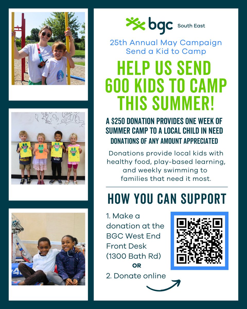 Our 25th Annual Send a Kid to Camp campaign has officially begun! This year, we’re aiming to send 600 local kids to camp this summer, and your support can make it happen.

We're excited to kick off the month with our first feature article. Give it a read: thewhig.com/news/whig-alum…