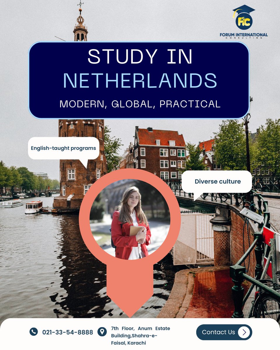 ForumInt_'s tweet photo. Step into a future of innovation and global learning — study in the Netherlands with Forum International and explore top universities, diverse programs, and an international student-friendly environment. https://t.co/WHMEkEvkwW