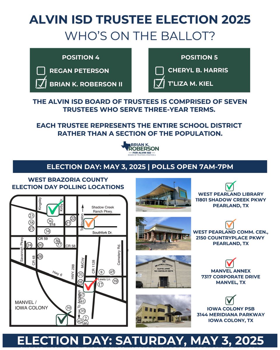 Roberson for Alvin ISD (@bkroberson2) on Twitter photo 