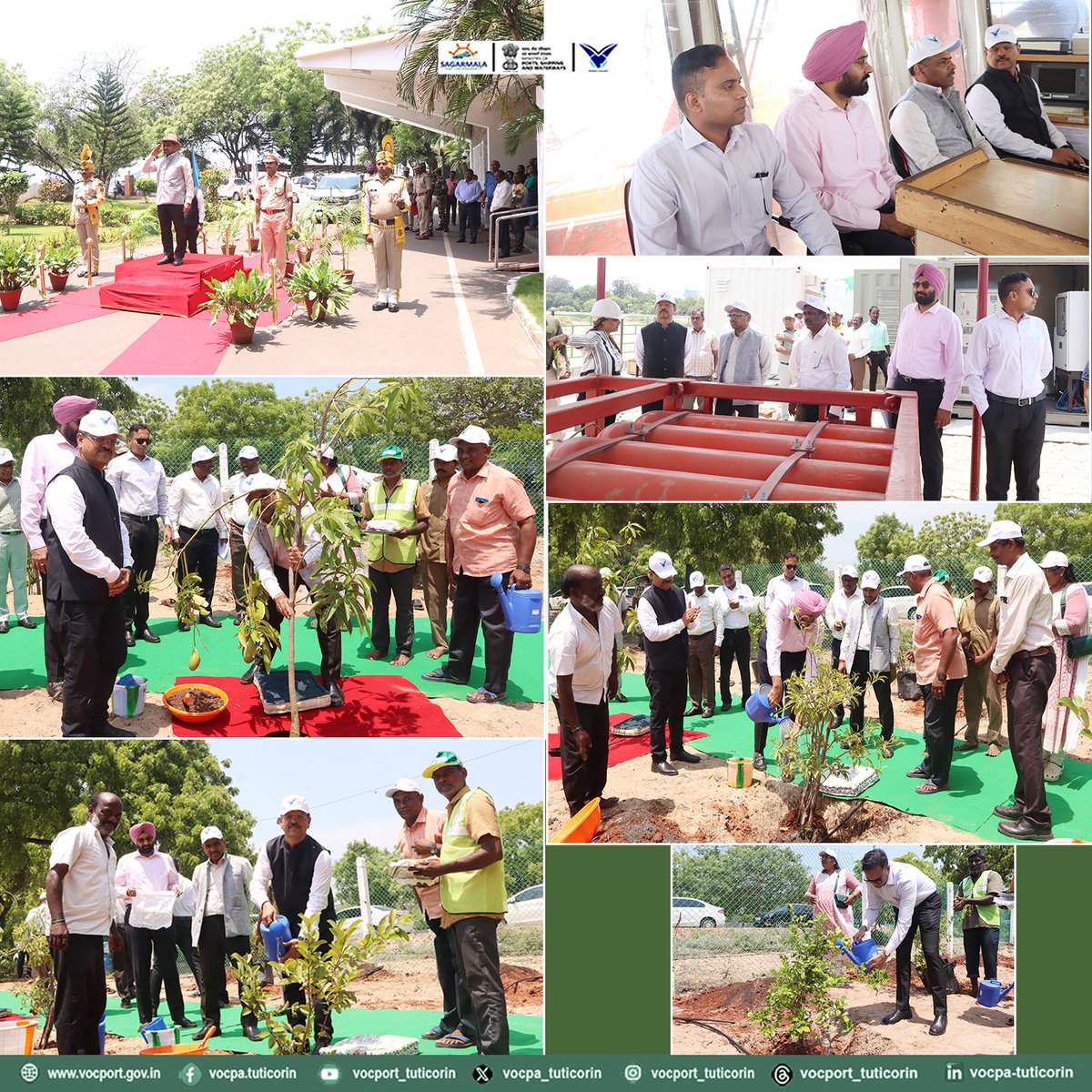 vocpa_tuticorin's tweet image. Shri Rajesh Kumar Sinha, IAS, Special Secretary, MoPSW, and Shri Mandeep Singh Randhawa, IPS, Director (Shipping) visited the port &amp;amp; the pilot Green Hydrogen plant. 

Chairperson, Shri Susanta Kumar Purohit, IRSEE, briefed them on expansion plans of the port, plans for ship…