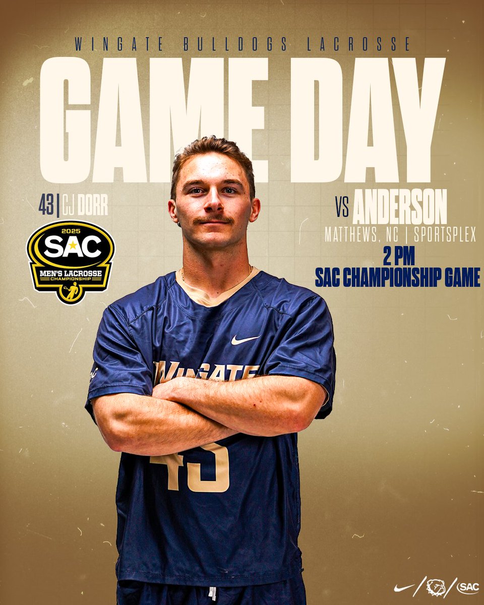Wingate Bulldogs (@wu_bulldogs) on Twitter photo Championship GameDay <a href="/WingateLacrosse/">Wingate Lacrosse</a> π₯!!
π <a href="/AUTrojans/">Anderson University Trojans</a>
π Matthews, NC
β° 2 PM (SAC Tournament)
π½οΈ tinyurl.com/mwzzfyju
π tinyurl.com/58w5knv8
π° tinyurl.com/2a4wtkym
#OneDog | #WUMLAX Championship GameDay <a href="/WingateLacrosse/">Wingate Lacrosse</a> π₯!!
π <a href="/AUTrojans/">Anderson University Trojans</a>
π Matthews, NC
β° 2 PM (SAC Tournament)
π½οΈ tinyurl.com/mwzzfyju
π tinyurl.com/58w5knv8
π° tinyurl.com/2a4wtkym
#OneDog | #WUMLAX